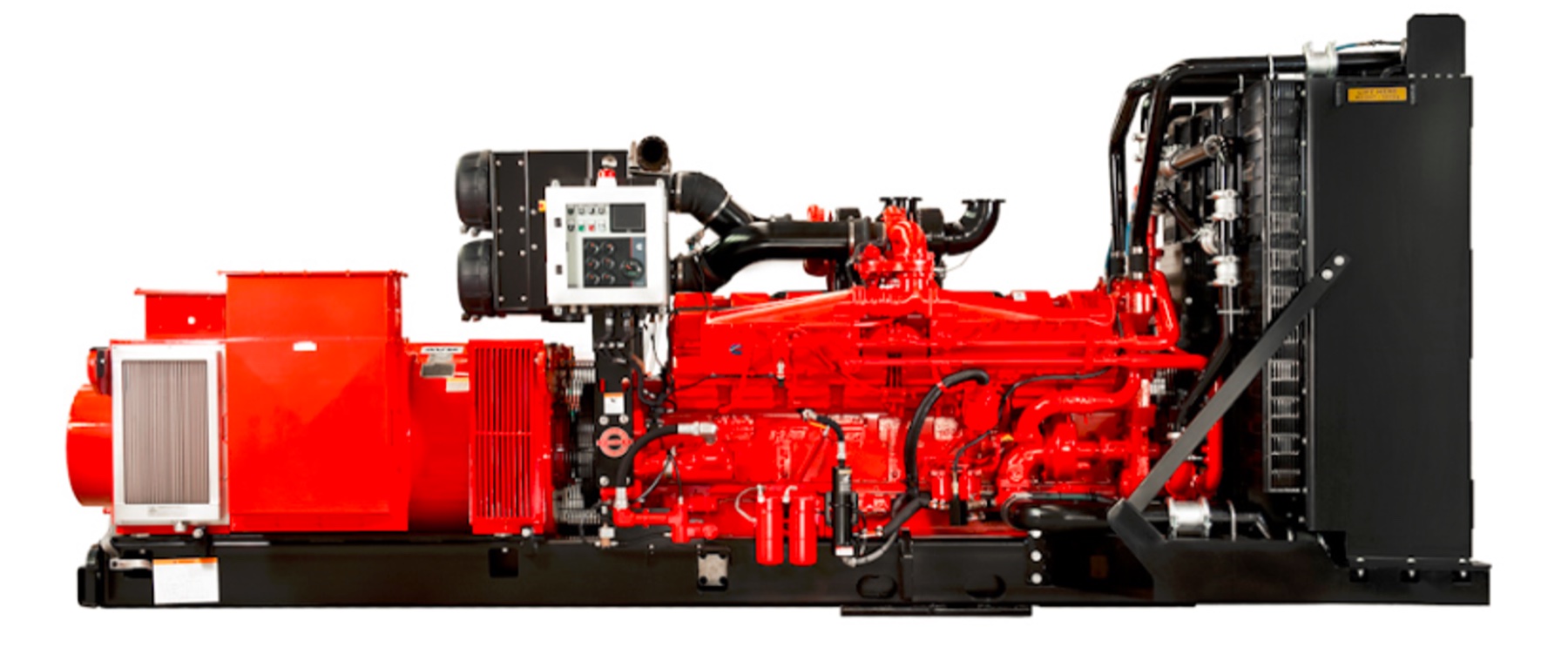 Cummins open-type diesel generator set — side view
