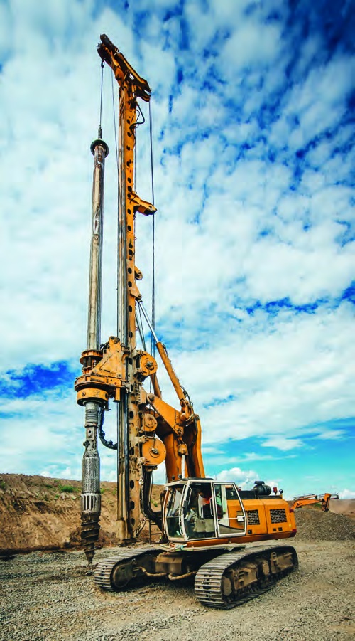 Large crawler drill rig at a mine site
