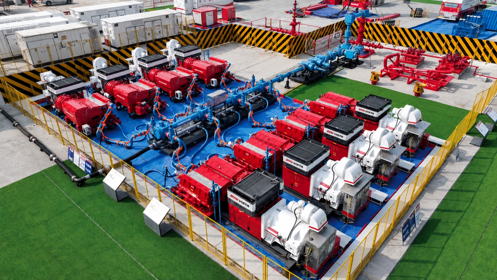 Oilfield production site powered by KST POWER equipment