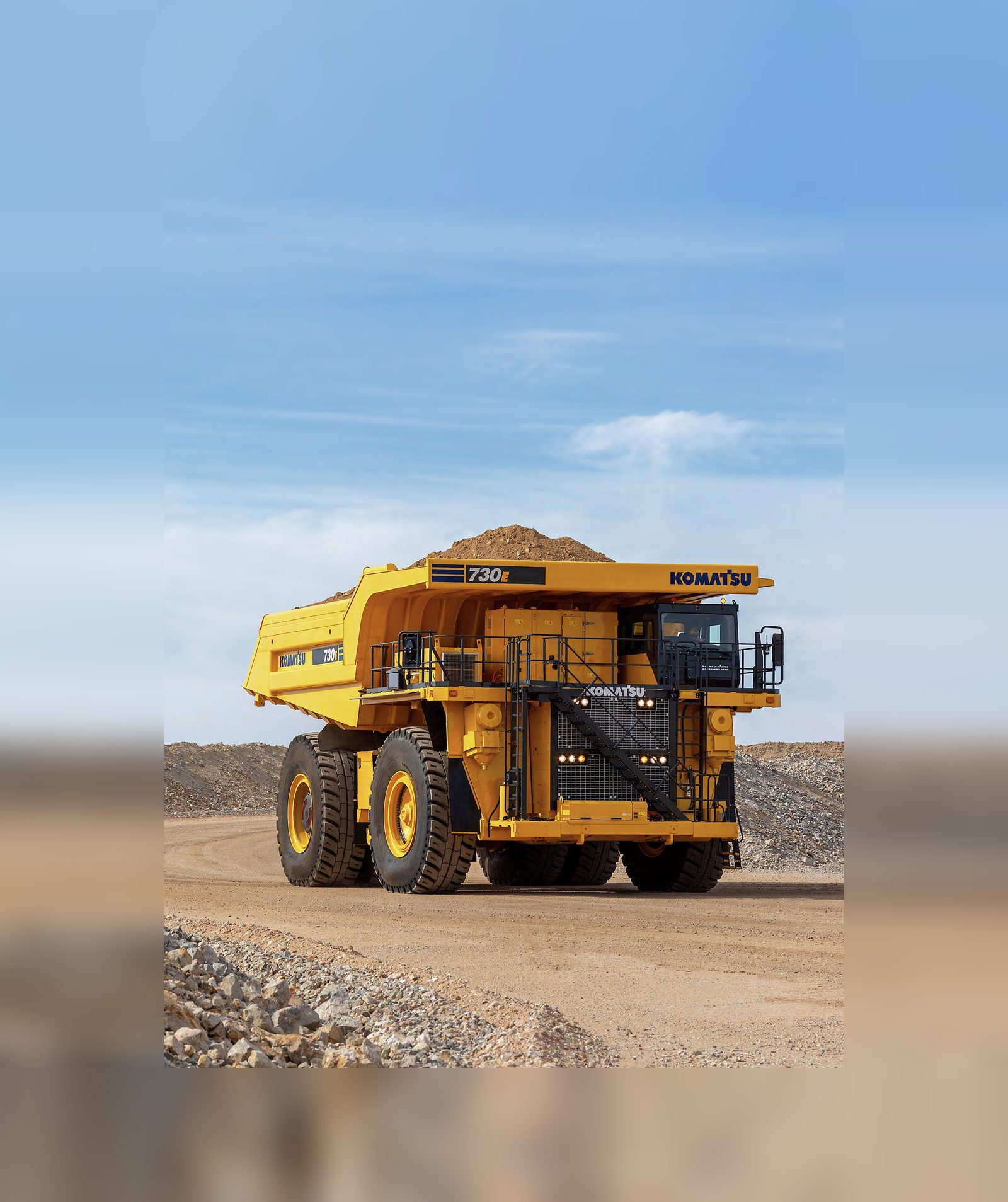 Industrial engine powering a heavy haul truck in a mining operation